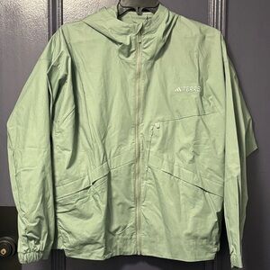 Adidas TERREX Jacket Full Zip Hoodie Lightweight Green XL NWT